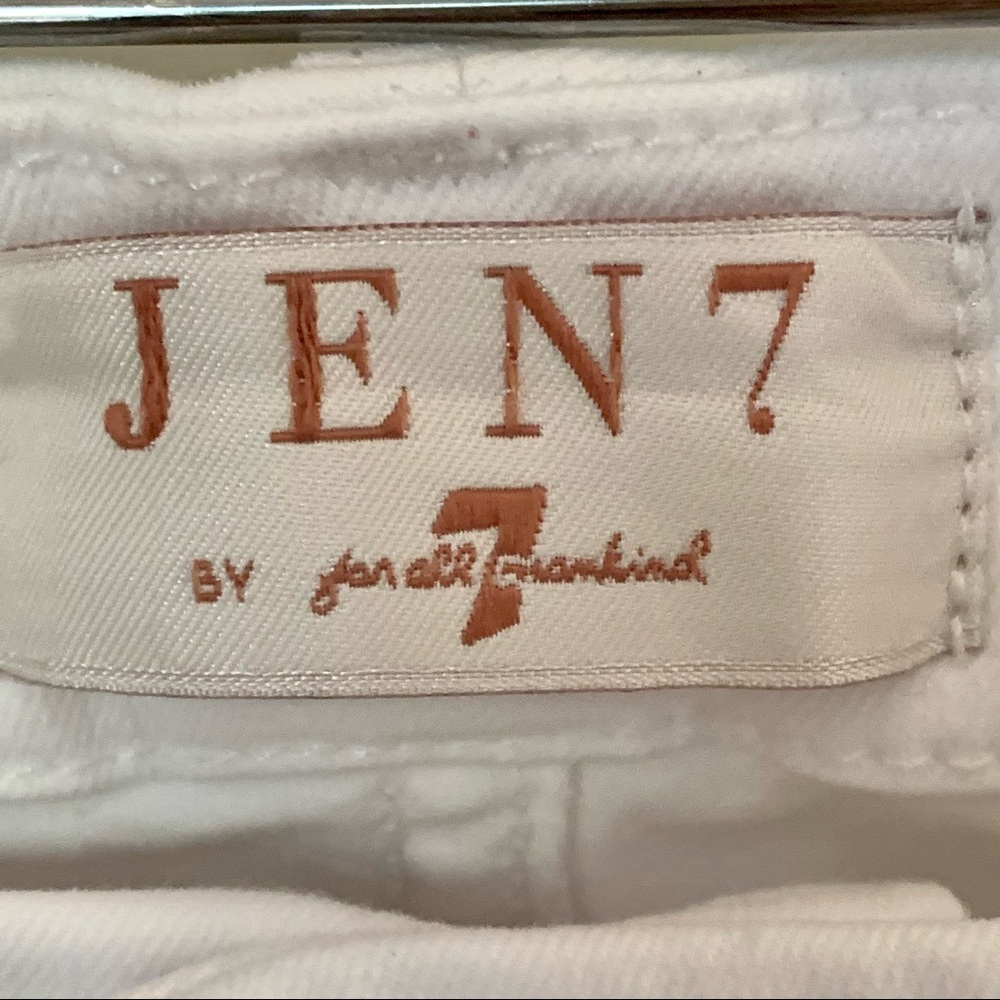 7 FOR ALL MANKIND Jen 7 Petite White Slim Bootcut Jeans Stretch Denim Midrise - Picture 2 of 12